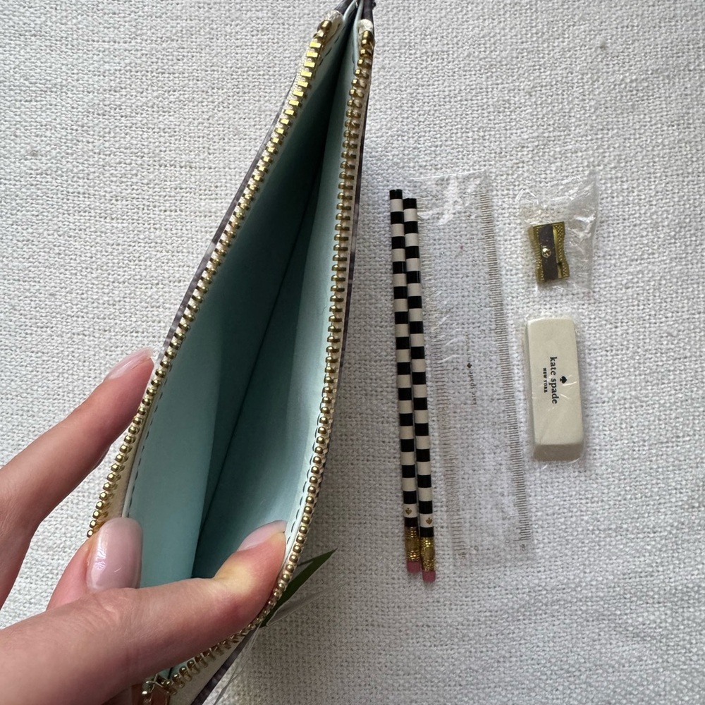 Kate Spade Stationery Set zippered pencil pouch NWT - Picture 4 of 5